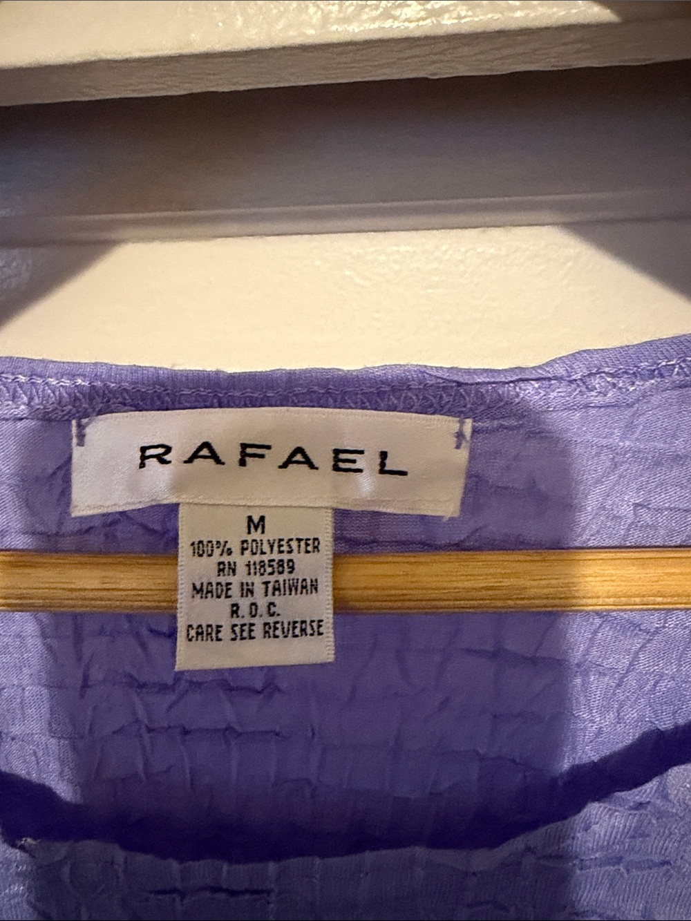 RAFAEL Lavender Textured Scoop Neck Top - Picture 2 of 5